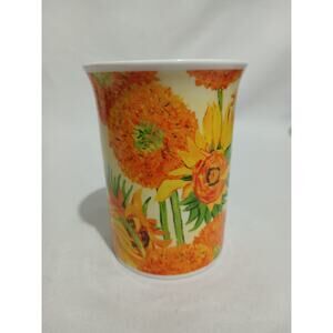 Churchill Van Gogh Yellow Sunflowers Fine Bone China Mug 10 oz NWOT